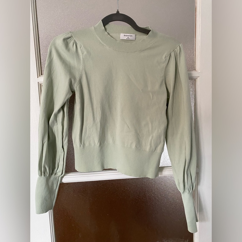 Aritzia Babaton Green Long Sleeve Sweater